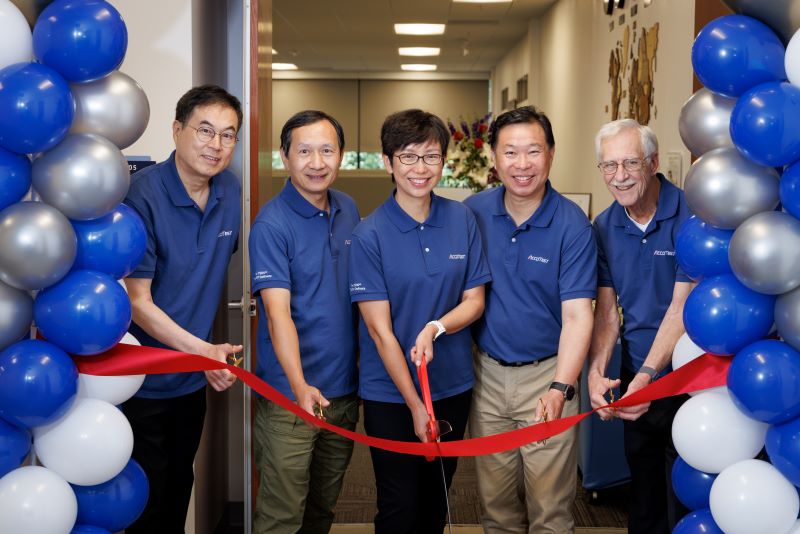 The ribbon-cutting ceremony was added with a twist: a humongous scissor!