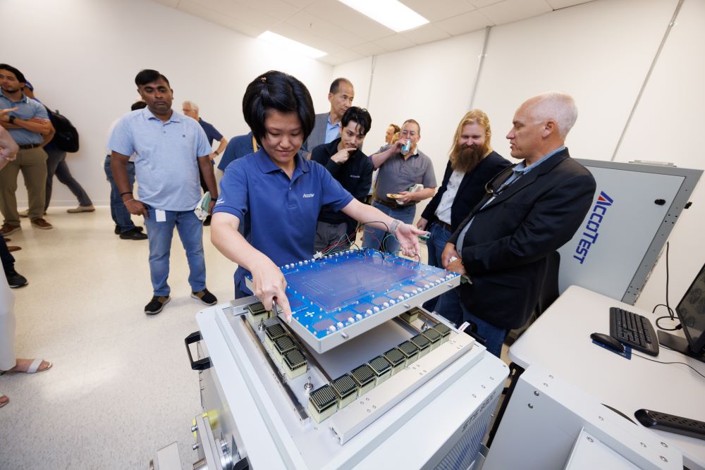Our technical lead demonstrates the docking mechanism with pogo block design explanation on STS8300.